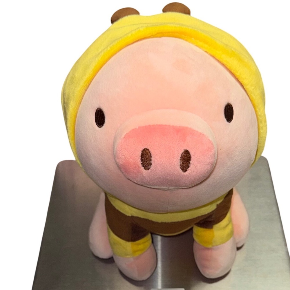 Miniso Life Pig in Bee Costume Plush Stuffed Animal Pink Yellow 10" NWT